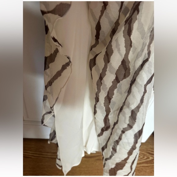 Future Collective Zebra Print One Shoulder Ruffle Maxi Dress L - Picture 6 of 10